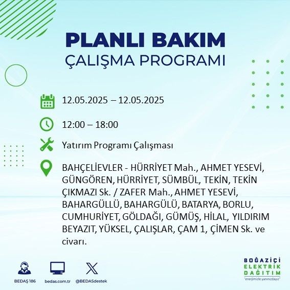 İstanbul'da o ilçeler karanlığa gömülecek! 12 Mayıs Pazartesi elektrik kesintileri listesi - Resim: 9