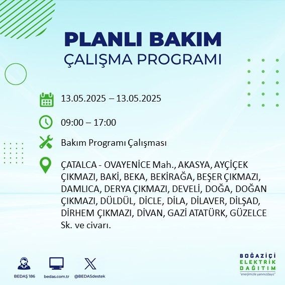 İstanbul'da uzun süreli elektrik kesintisi yaşanacak! 13 Mayıs Salı elektrik kesintileri listesi: Silivri, Çatalca, Esenyurt - Resim: 35