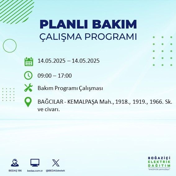İstanbul'un büyük bölümü karanlığa gömülecek! 14 Mayıs Çarşamba elektrik kesintileri listesi - Resim: 8
