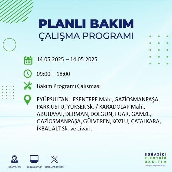 İstanbul'un büyük bölümü karanlığa gömülecek! 14 Mayıs Çarşamba elektrik kesintileri listesi - Resim: 42