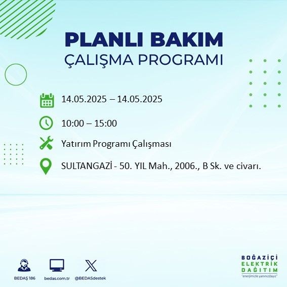 İstanbul'un büyük bölümü karanlığa gömülecek! 14 Mayıs Çarşamba elektrik kesintileri listesi - Resim: 69