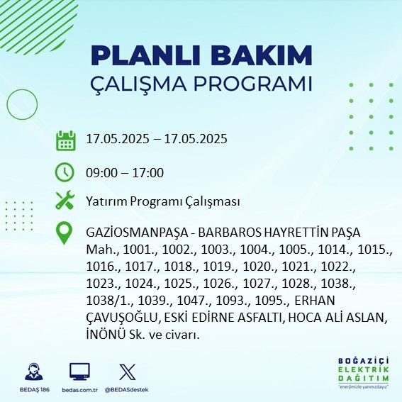 İstanbul'da uzun süreli elektrik kesintisi yaşanacak! 17 Mayıs Cumartesi elektrik kesintileri listesi - Resim: 13