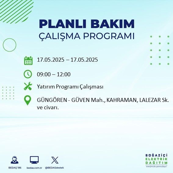 İstanbul'da uzun süreli elektrik kesintisi yaşanacak! 17 Mayıs Cumartesi elektrik kesintileri listesi - Resim: 16