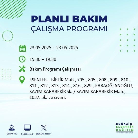 İstanbul'da uzun süreli elektrik kesintisi yaşanacak! 23 Mayıs Cuma elektrik kesintileri listesi - Resim: 15