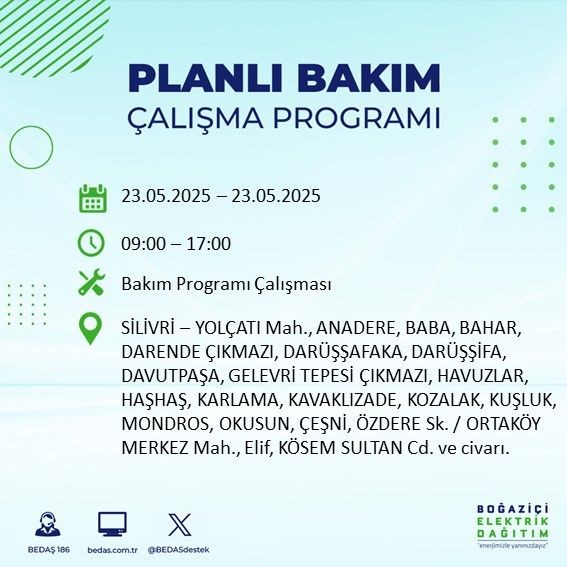 İstanbul'da uzun süreli elektrik kesintisi yaşanacak! 23 Mayıs Cuma elektrik kesintileri listesi - Resim: 51