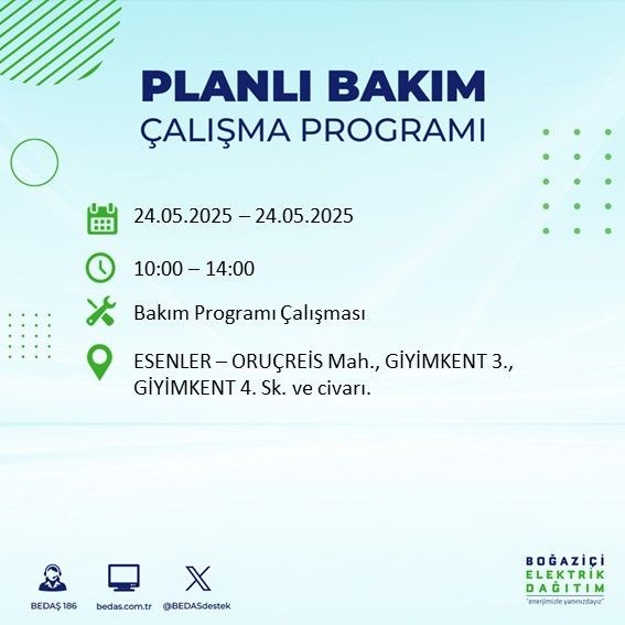 İstanbullular dikkat! İstanbul'da uzun süreli elektrik kesintisi yaşanacak! 24 Mayıs Cumartesi elektrik kesintileri listesi - Resim: 14