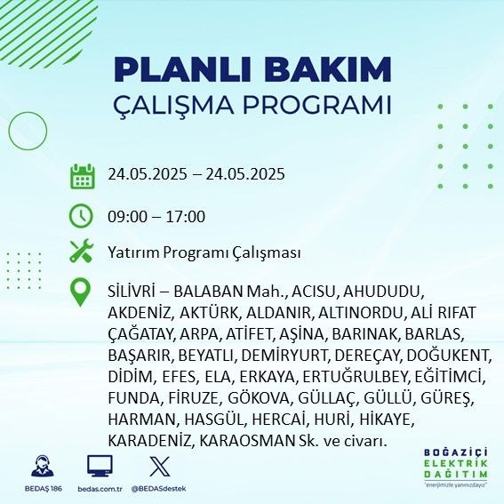 İstanbullular dikkat! İstanbul'da uzun süreli elektrik kesintisi yaşanacak! 24 Mayıs Cumartesi elektrik kesintileri listesi - Resim: 28