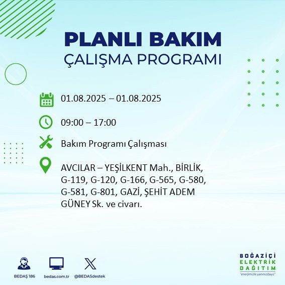 Dikkat! 21 ilçe etkilenecek... Uzun süreli elektrik kesintisi yaşanacak! 1 Ağustos Cuma elektrik kesintileri listesi - Resim: 2