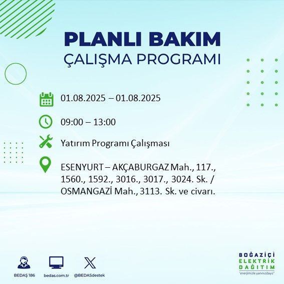 Dikkat! 21 ilçe etkilenecek... Uzun süreli elektrik kesintisi yaşanacak! 1 Ağustos Cuma elektrik kesintileri listesi - Resim: 11