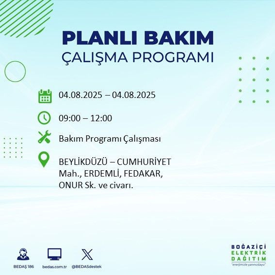İstanbul'un büyük bölümü karanlıkta kalacak! 4 Ağustos 2025 Pazartesi elektrik kesintileri listesi - Resim: 10
