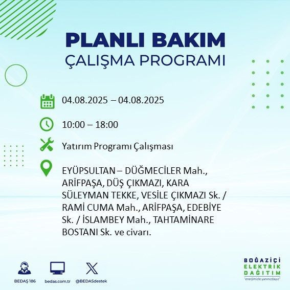 İstanbul'un büyük bölümü karanlıkta kalacak! 4 Ağustos 2025 Pazartesi elektrik kesintileri listesi - Resim: 15