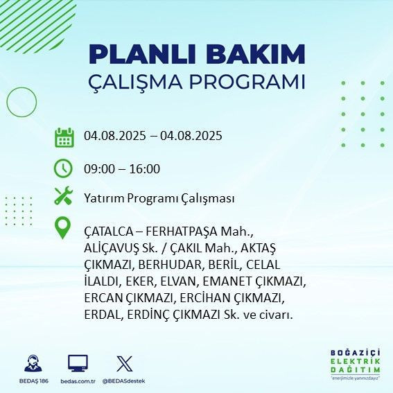 İstanbul'un büyük bölümü karanlıkta kalacak! 4 Ağustos 2025 Pazartesi elektrik kesintileri listesi - Resim: 12