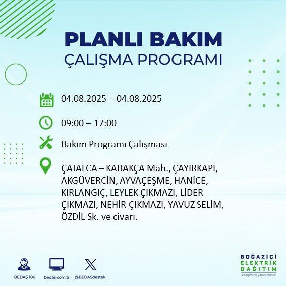 İstanbul'un büyük bölümü karanlıkta kalacak! 4 Ağustos 2025 Pazartesi elektrik kesintileri listesi - Resim: 13