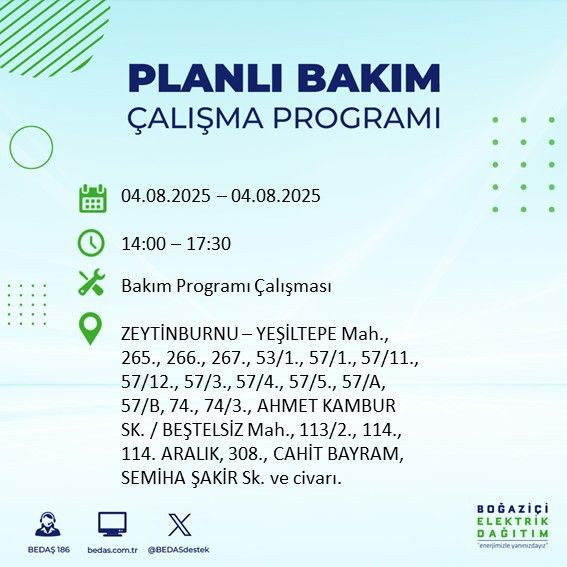 İstanbul'un büyük bölümü karanlıkta kalacak! 4 Ağustos 2025 Pazartesi elektrik kesintileri listesi - Resim: 33