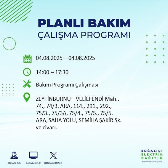 İstanbul'un büyük bölümü karanlıkta kalacak! 4 Ağustos 2025 Pazartesi elektrik kesintileri listesi - Resim: 34