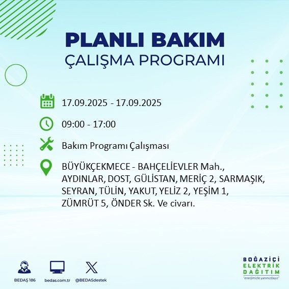 Hazırlıklı olun: 21 ilçe etkilenecek! İstanbul'da 17 Eylül 2025 Çarşamba elektrik kesintileri - Resim: 9