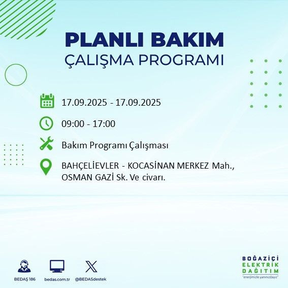 Hazırlıklı olun: 21 ilçe etkilenecek! İstanbul'da 17 Eylül 2025 Çarşamba elektrik kesintileri - Resim: 4