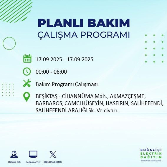 Hazırlıklı olun: 21 ilçe etkilenecek! İstanbul'da 17 Eylül 2025 Çarşamba elektrik kesintileri - Resim: 6