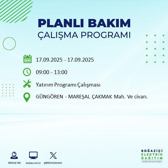 Hazırlıklı olun: 21 ilçe etkilenecek! İstanbul'da 17 Eylül 2025 Çarşamba elektrik kesintileri - Resim: 15