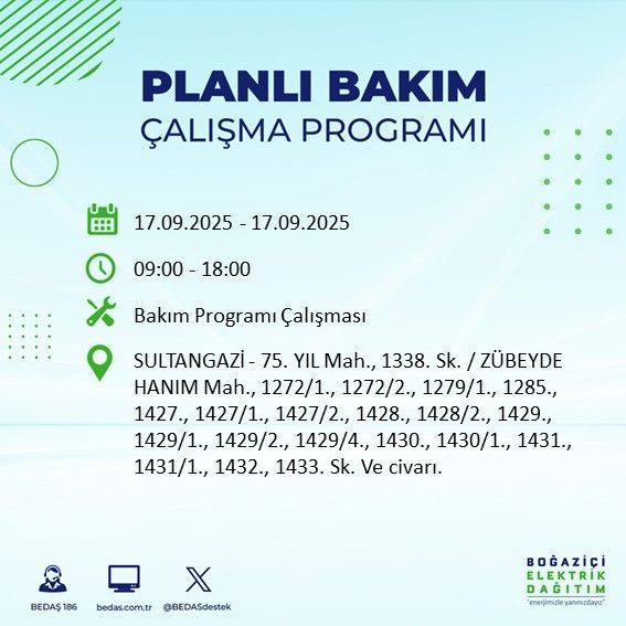 Hazırlıklı olun: 21 ilçe etkilenecek! İstanbul'da 17 Eylül 2025 Çarşamba elektrik kesintileri - Resim: 20