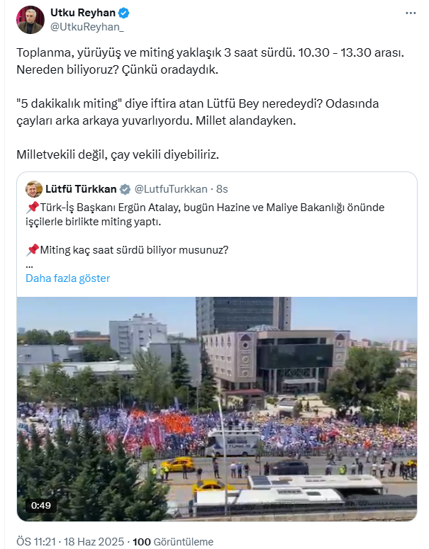İYİ Partili Lütfü Türkkan TÜRK-İŞ'i hedef aldı! Vatan Partisi'nden yanıt gecikmedi - Resim : 3