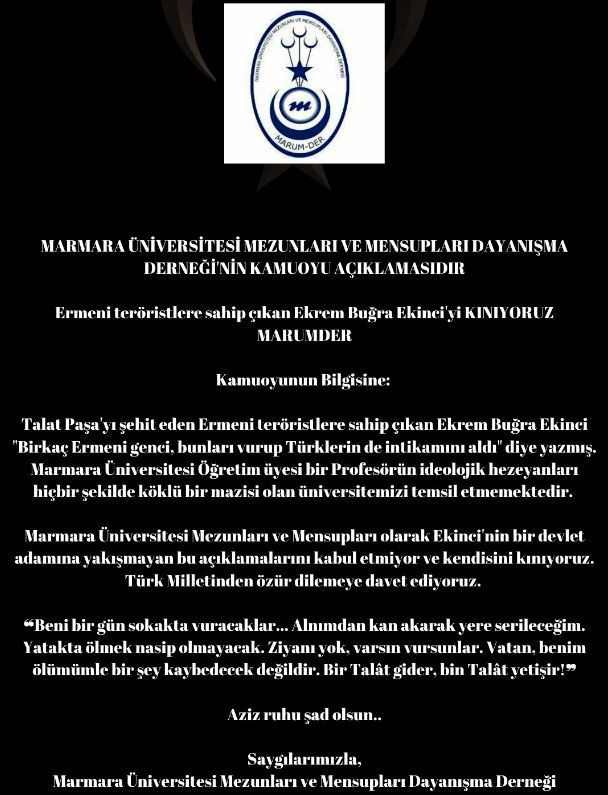 Ekrem Buğra Ekinci'ye tepki büyüyor: MSÜ Rektörü Erhan Afyoncu'dan 'Talat Paşa' çıkışı - Resim : 1