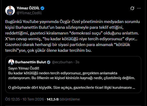 Gazeteci Yılmaz Özdil o görüşmeyi aktardı: 'Özgür Özel'e yakın isim para teklif etti' - Resim : 1