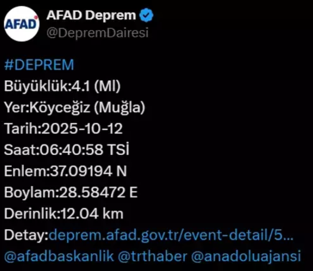 Muğla woke up to an earthquake! - Image : 1