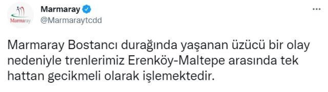 Marmaray'da intihar! Bostancı durağında raylara atladı... - Resim : 1