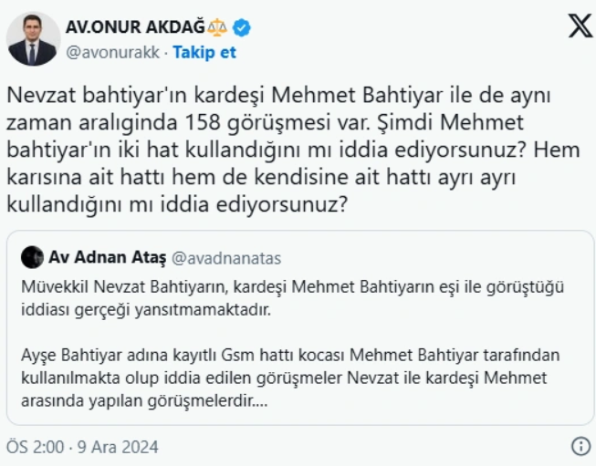 Salim Güran ve Nevzat Bahtiyar'ın avukatları birbirine girdi - Resim : 1