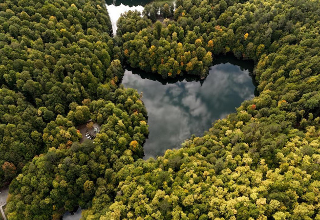 Yedigöller'de ziyaretçi yoğunluğu! Sonbahar renklerine büründü