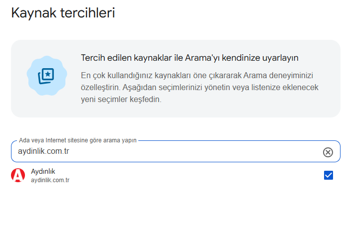 Bu ayarı bilmeyen çok şey kaçırır! Aydınlık'ı Google'da daha görünür yapabilirsiniz... - Resim : 1