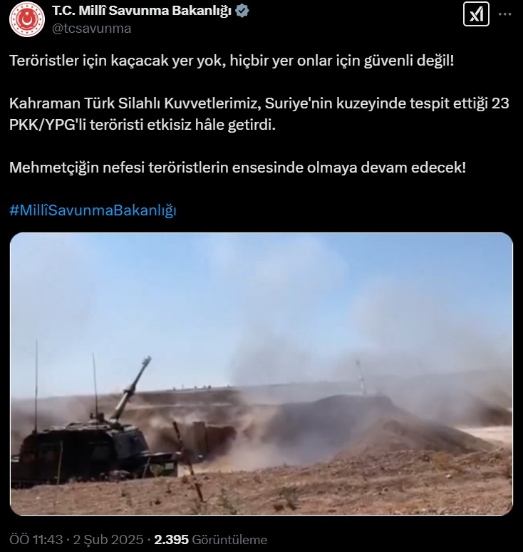 'Teröristler için kaçacak yer yok' MSB duyurdu: 23 terörist etkisiz hale getirildi - Resim : 1