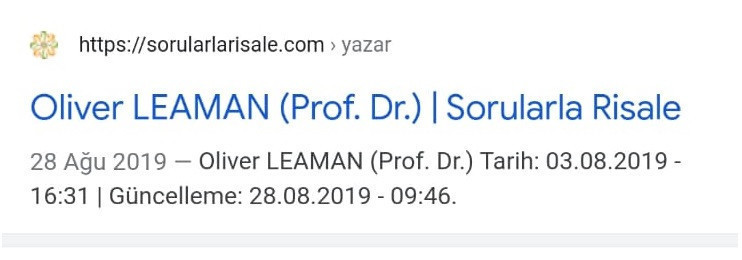 Yahudi akademisyen Oliver Leaman Nurcuların yeni ‘Abisi’ mi? - Resim : 2