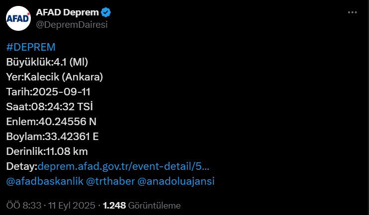 Türkiye sallanmaya devam ediyor! Ankara'da korkutan deprem - Resim : 1