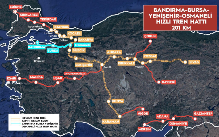 Bu şehirlere hızlı tren geliyor! Bakanlık duyurdu: Seyahat süresi 2 saat 15 dakikaya düşecek - Resim : 1
