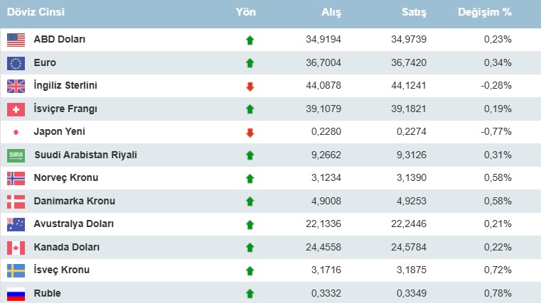 Dolar durmuyor! 15 Aralık 2024 döviz kurları - Resim : 2