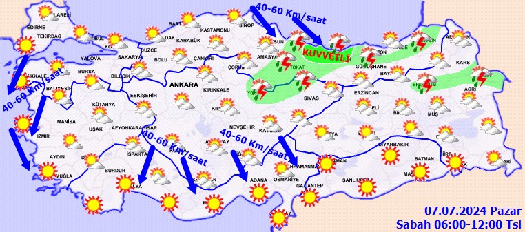 Meteoroloji'den 'sarı kodlu' uyarı: Kuvvetli yağış ve fırtına bekleniyor - Resim : 1