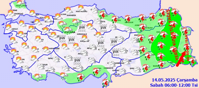 14 Mayıs hava durumu! Saat verildi, sağanak kuvvetli geliyor - Resim : 1