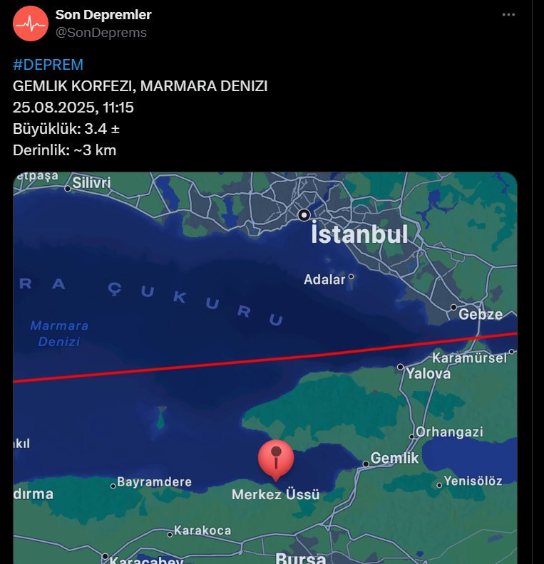 Kandilli açıkladı! Bursa'da korkutan deprem - Resim : 1