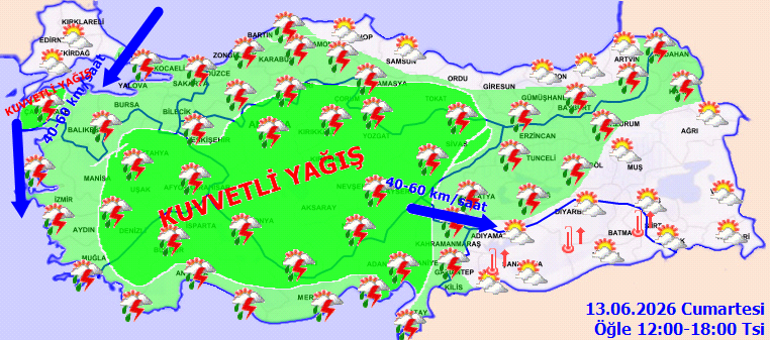 30 il için sarı kodlu uyarı verildi: Kuvvetli yağış geliyor - Resim : 2