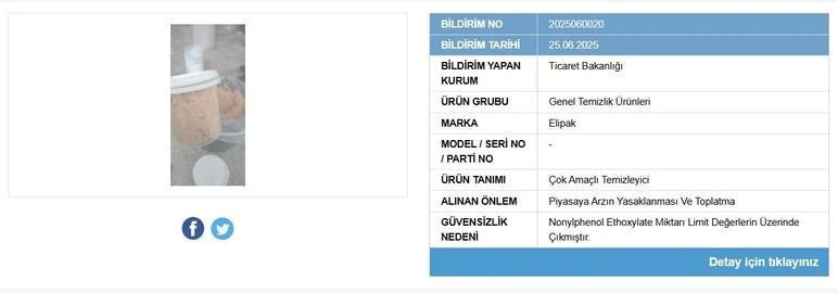 Ticaret Bakanlığı harekete geçti: O temizlik ürünü piyasadan toplatılıyor! - Resim : 1