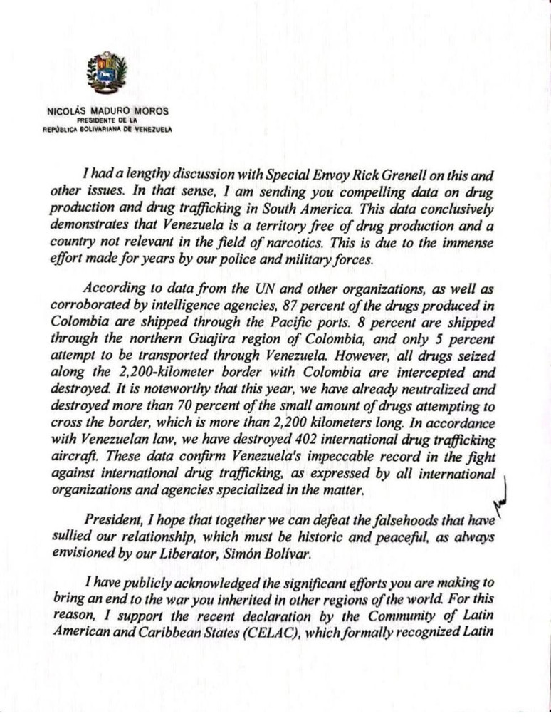Karayipler'de karşılıklı askeri manevralar sürerken Maduro'dan Trump'a mektup - Resim : 3