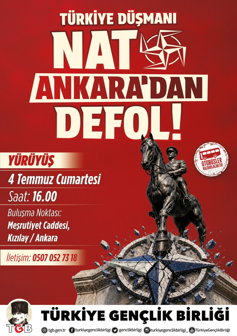 TGB’den ‘NATO Zirvesi’ne Hayır!’ yürüyüşü - Resim : 1