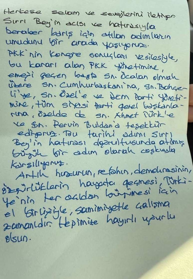 Selahattin Demirtaş'tan PKK'nın fesih kararı sonrası mesaj! 'Artık el birliğiyle çalışma zamanı' - Resim : 1