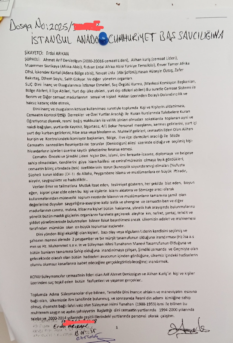 Süleymancıların eski yöneticisi savcıya anlattı! Alihan Kuriş devlet içinden gizli bilgi alıyor - Resim : 2