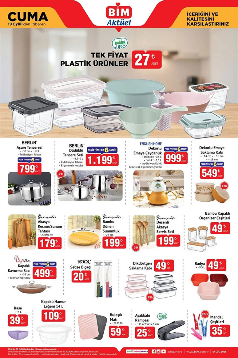 19 Eylül 2025 BİM'e hangi ürünler geliyor? İşte BİM 19 Eylül 2025 aktüel ürünler kataloğu - Resim : 6