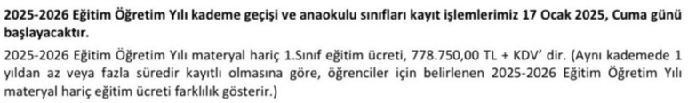 2025 2026 özel okul ücretleri belli oldu! İşte yeni fiyatlar - Resim : 3