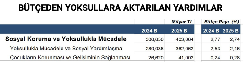 2025 Bütçe Teklifi: Sosyal korumaya sadece yüzde 2,7 - Resim : 2