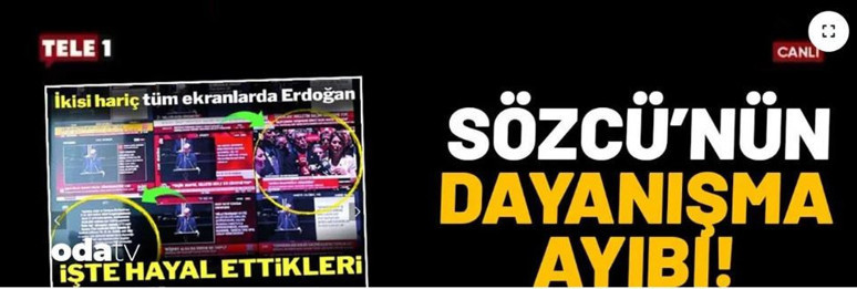 Tele 1, Sözcü’ye ateş püskürdü: 'Ayıp' diyerek sitem etti! - Resim : 1
